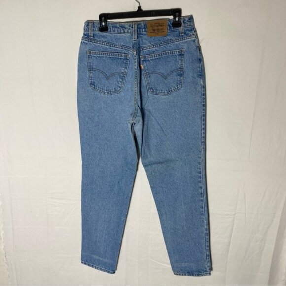 Vintage Levi’s 631 White Orange Tab Light Wash Curvy High Rise Mom Jeans 28 - Picture 14 of 15